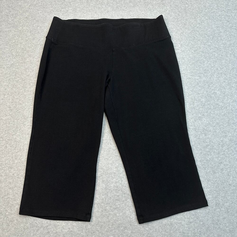LIVI Soft Yoga Capri Pants Womens 16 Black High Rise Pull On Soft 4-Way Stretch - Picture 2 of 8
